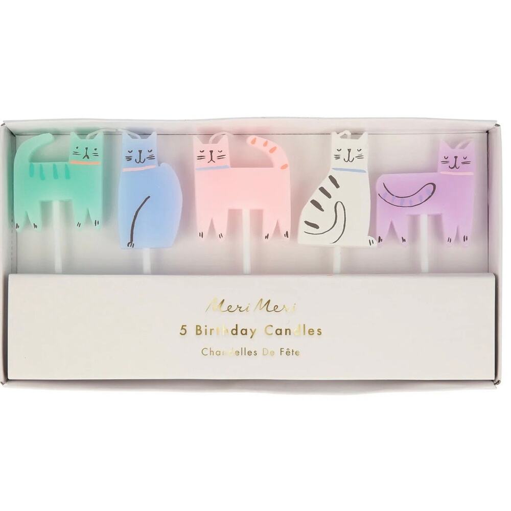 NEW Meri Meri Cat Birthday Candles, NWT